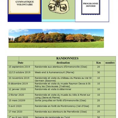 Programme rando 2019 2020
